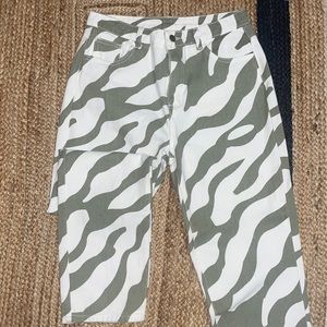 Zebra Print Jeans